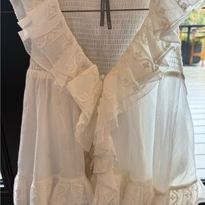 Anthropologie Textured White Top